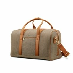 Hartmann Herringbone Deluxe Weekend Duffel -Travel Sales Store 123117 4097 FRONT34