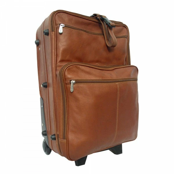 Piel Leather 22" Wheeled Traveler Case Assorted Colors 3 Piel Leather 22" Wheeled Traveler Case Assorted Colors