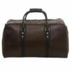 Piel Leather Classic Vintage Zip Down Duffel -Travel Sales Store 2970 brn