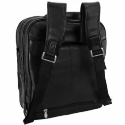 McKlein USA Wicker Park Leather 17" Detachable Wheeled Laptop Backpack Briefcase Black -Travel Sales Store 471956