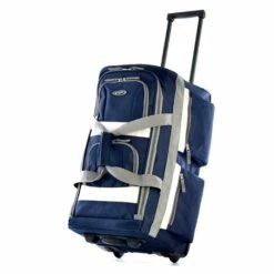 Olympia USA 26" 8 Pocket Rolling Duffel Bag Navy