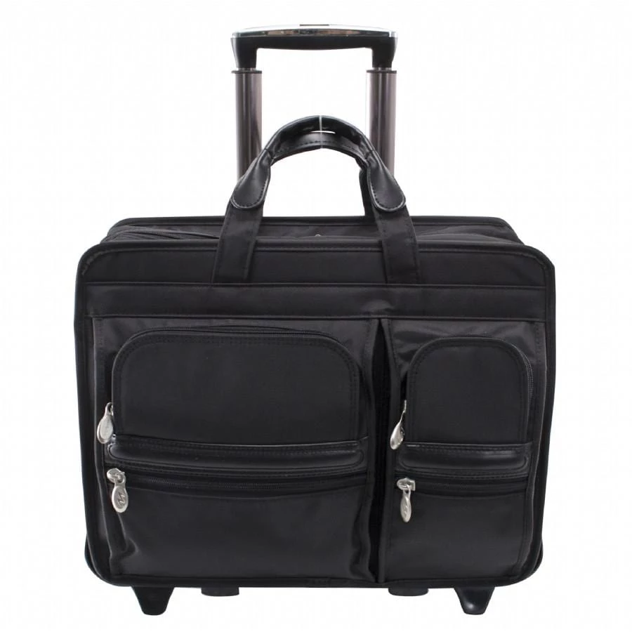 McKlein USA Clinton 17" Nylon Patented Detachable Wheeled Laptop Briefcase Black 6 McKlein USA Clinton 17" Nylon Patented Detachable Wheeled Laptop Briefcase Black - Image 4