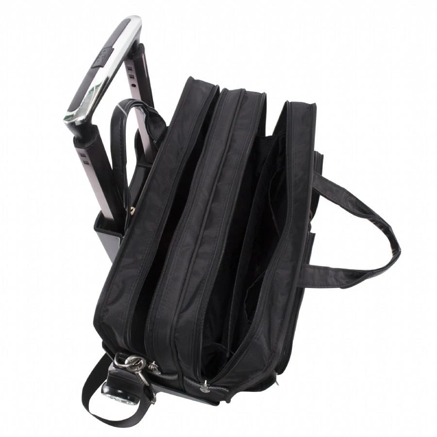 McKlein USA Clinton 17" Nylon Patented Detachable Wheeled Laptop Briefcase Black 5 McKlein USA Clinton 17" Nylon Patented Detachable Wheeled Laptop Briefcase Black - Image 3