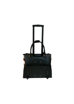 Cabrelli Laura Lock Carry On Rollerbrief Black/Cognac/White -Travel Sales Store 71702OU BCW 3Back