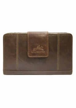 Mancini Casablanca Ladies' RFID Secure Medium Clutch Wallet -Travel Sales Store 8700283 BROWN