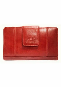 Mancini Casablanca Ladies' RFID Secure Medium Clutch Wallet -Travel Sales Store 8700283 RED
