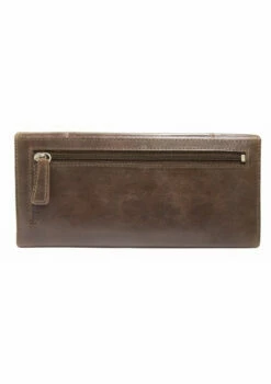 Mancini Casablanca Ladies' RFID Secure Trifold Wallet -Travel Sales Store 8700296 BROWN back