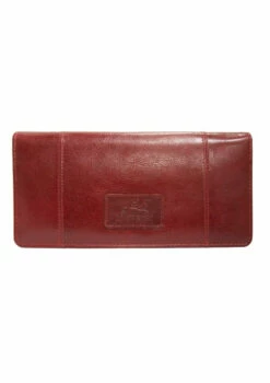Mancini Casablanca Ladies' RFID Secure Trifold Wallet -Travel Sales Store 8700296 RED