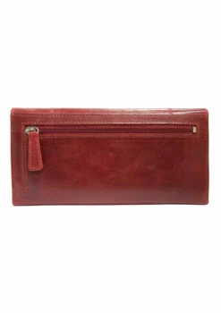 Mancini Casablanca Ladies' RFID Secure Trifold Wallet -Travel Sales Store 8700296 RED back