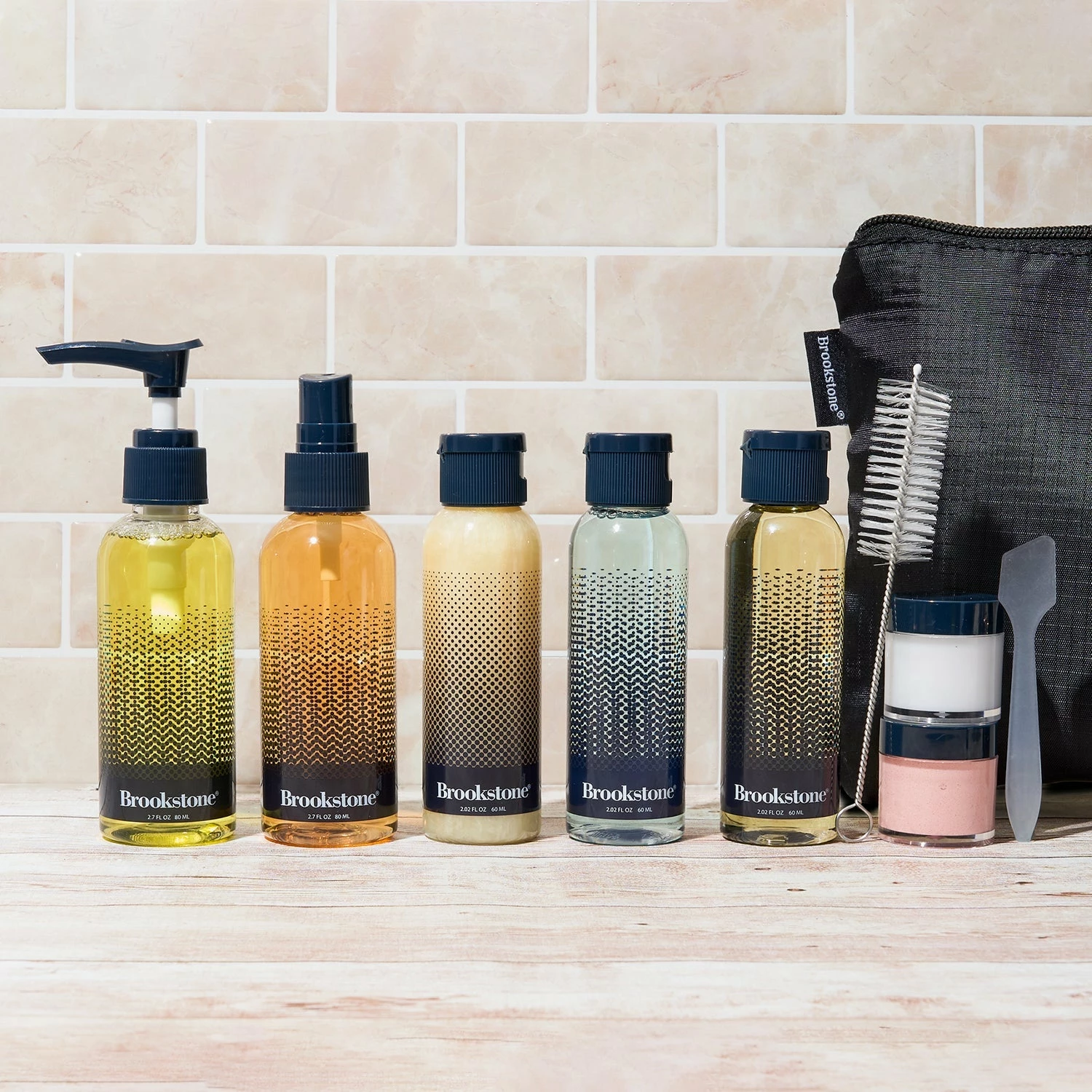 Brookstone 11 Piece Travel Bottle Set With Clear Case 3 Brookstone 11 Piece Travel Bottle Set With Clear Case