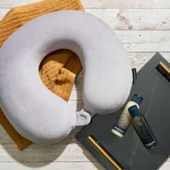 Brookstone Comfort Classic Memory Foam Travel Neck Pillow 17 Brookstone Comfort Classic Memory Foam Travel Neck Pillow -Travel Sales Store BNPM0004 093 GREY 2