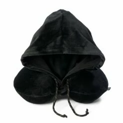 Brookstone Hooded Travel Neck Pillow With Hood