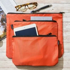 Brookstone Travel Pouch Set - 3 Piece -Travel Sales Store BNPP0001 803 ORANGE 2