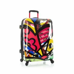 Heys Britto A New Day 26" Spinner Luggage Transparent -Travel Sales Store Britto Transparent ANewDay 26 frontqrt