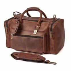 Claire Chase Rustic Sports Valise Brown -Travel Sales Store cc316r ristic sports valise rustic brwstrap