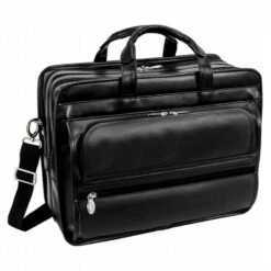 McKlein USA Franklin 15.6" Leather Detachable Wheeled Laptop Briefcase Black -Travel Sales Store h6d0 deyams5iax