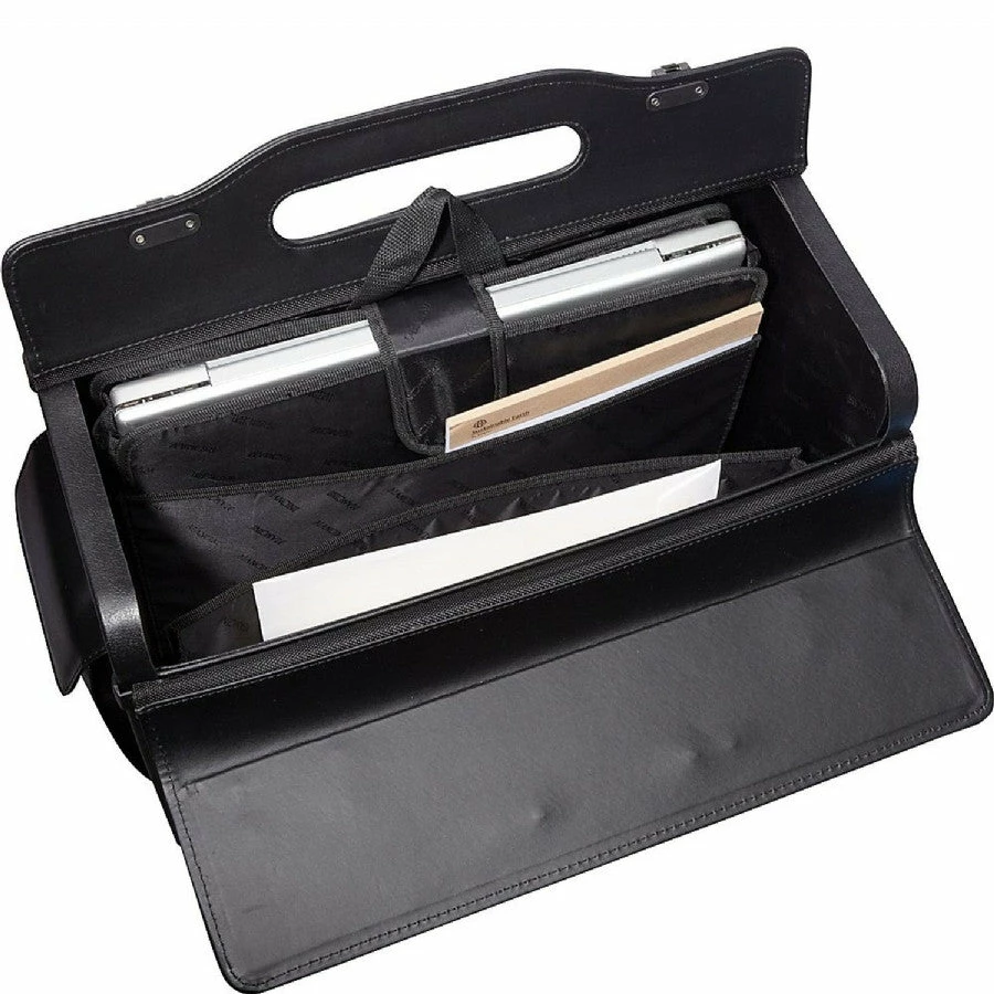 Mancini Leather Goods Wheeled Catalog Case Black 5 Mancini Leather Goods Wheeled Catalog Case Black - Image 3