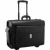 Mancini Leather Goods Wheeled Catalog Case Black -Travel Sales Store wheeled catalog case black